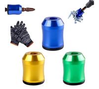 Magnetizer & Demagnetizer Tool Set, Universal Magnetic Screw Ring for 1/4 Inch Hex Screwdriver Bits, Removable Alloy Screwdriver Head Magnetizer Demagnetizer Tool for DIY Repair and Woodworking (3-D)