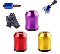 Magnetizer & Demagnetizer Tool Set, Universal Magnetic Screw Ring for 1/4 Inch Hex Screwdriver Bits, Removable Alloy Screwdriver Head Magnetizer Demagnetizer Tool for DIY Repair and Woodworking (3-A)