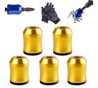 Magnetizer & Demagnetizer Tool Set, Universal Magnetic Screw Ring for 1/4 Inch Hex Screwdriver Bits, Removable Alloy Screwdriver Head Magnetizer Demagnetizer Tool for DIY Repair and Woodworking (5-E)