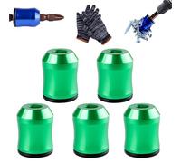 Magnetizer & Demagnetizer Tool Set, Universal Magnetic Screw Ring for 1/4 Inch Hex Screwdriver Bits, Removable Alloy Screwdriver Head Magnetizer Demagnetizer Tool for DIY Repair and Woodworking (5-C)