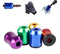 Magnetizer & Demagnetizer Tool Set, Universal Magnetic Screw Ring for 1/4 Inch Hex Screwdriver Bits, Removable Alloy Screwdriver Head Magnetizer Demagnetizer Tool for DIY Repair and Woodworking (5-A)