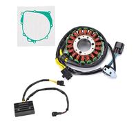 Magneto Stator Bobine Para Suzuki Para DRZ400 Para DR-Z400 ESM 2000-2019 Con Junta 2019-2018 Bobina Estator Motor + Rectificador Regulador Voltaje(A)