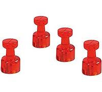 magnetoplan 1666118 Soporte Magnético para Memo, diámetro: 18 mm), color rojo