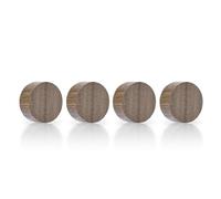 magnetoplan Design Magnets Wood Series Circle, 4 Piezas, imanes Premium de Madera de Nogal, Redondos, con Certificado FSC