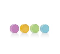magnetoplan Design Magnets Wood Series Circle, 4 Piezas, imanes Premium de Madera en 4 Colores Pastel, Redondos, con Certificado FSC