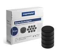 Magnetoplan Discofix - Paquete de 10 magnetos, negro