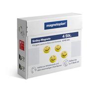 Magnetoplan - Imanes de caritas sonrientes, 40 mm, 4 piezas