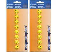 Magnetoplan - Imanes redondos (2,20 mm), diseño de cara sonriente