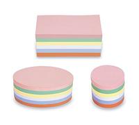 magnetoplan Juego de 3 tarjetas de moderación - Rectángulo ovalado redondo - 750 tarjetas de colores para la moderación de colores surtidos + gratis 90 puntos adhesivos de 19 mm