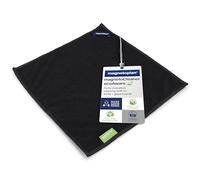 magnetoplan magnetoCleaner ecoAware, paño de limpieza magnético de microfibra de poliéster, paño de limpieza negro fabricado a partir de botellas PET recicladas