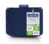 magnetoplan magnetoTray ecoAware Medium, portalápices magnético de fieltro, 13 x 10 x 6 cm, portalápices azul fabricado a partir de botellas PET recicladas
