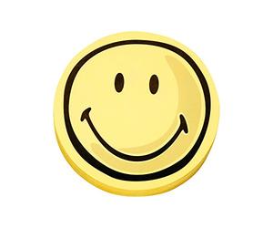 magnetoplan tarjetas de comunicación Smiley, Ø 10 cm, tarjetas con cara positiva en amarillo/negro, 100 unidades para trabajo en grupo y brainstorming