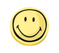 magnetoplan tarjetas de comunicación Smiley, Ø 10 cm, tarjetas con cara positiva en amarillo/negro, 100 unidades para trabajo en grupo y brainstorming
