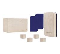 magnetoplan Whiteboard Essentials Kit Wood Series, práctico set con organizador de pizarra, borrador magnético de pizarra in ieltro de repuesto y 4 imanes de diseño, certificado FSC
