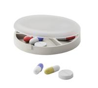 Magnetpill Organizer - Funda de píldora de bolsillo con 3 compartimentos de rejilla, protocolo complementario para hombres, mujeres, abuela, familia, amigos, recipiente portátil para viajes por