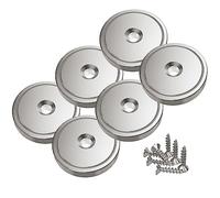 Magnetpro 6 unidades de imanes con cápsula 55 KG fuerza de tracción, 36 x 8 mm imanes con tornillos