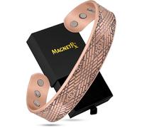 MagnetRX® Pulseras magnéticas de cobre para hombre, efectiva pulsera de cobre puro 99.9% para hombres, pulseras de terapia magnética de cobre ajustables (niebla celta)