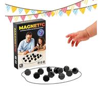 Magnetspiel Magnetisches Schachspiel tragbar mit Magnet für Reisen und Camping Mit 40 magnetischen Steinen als Geschenk für Kinder AB 9 bis 14 Jahren Enthält Puzzle Checkers Spiel in Geometrischen