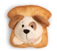 MagNICI 61871 - Perro con Tostada de 7 cm, Beige, Peluche con imán Que se adhiere a Superficies metálicas, pizarras magnéticas y Asas de Bolsos, Ideal para Llevar de Viaje, Gran Idea de Regalo