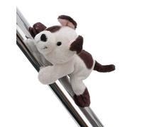 MagNICI 63064 - Imán de Peluche Perro, 12 cm, Gris, Peluche con imán para frigorífico, Pizarra, Metal y Mucho más, Idea de Regalo