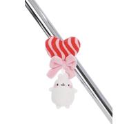 MagNICI Molang 62772 - Piruleta con Molang 5 cm, Blanco, Peluche con imán, Peluche para frigorífico, Pizarra, Metal y Mucho más, para Regalar