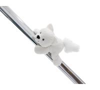 MagNICI Zorro Polar Vanja 12cm Blanco - Hecho de Suave Tejido Peludo - Animal magnético para frigorífico, Pizarra, Metal y Mucho más Gran Idea de Regalo