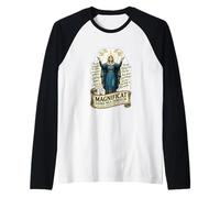 Magnifica al Señor Nuestra Señora María Misa Latina Católica Camiseta Manga Raglan