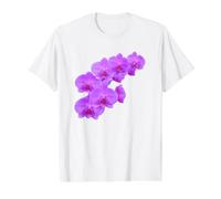 Magnífica orquídea Phalaenopsis Magenta Shapes Mania Camiseta gráfica económica, Hombre, Blanco, L