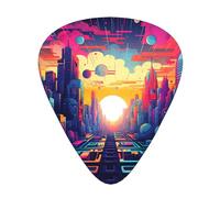 Magníficas púas de guitarra urbana en tamaños finos, medianos y gruesos, juego de 12 piezas, adecuadas para guitarra eléctrica y varios instrumentos