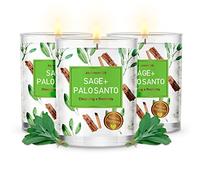 MAGNIFICENT 101 Palo Santo Smudge, Set de 3 Velas para la Limpieza energética de la casa, desterrar la energía Negativa I la purificación y la curación de los Chakras, Sage Plus 3.5 oz Cada Uno