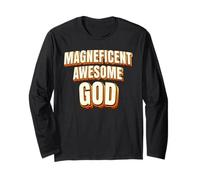 Magnificent Awesome God For Christian Men Women Kids Manga Larga