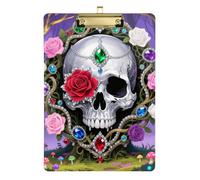 Magnificent Gem Carnival Skeleton Work Binder Clip Board Plastic for First Year Teacher Must Have Tablas para escribir Tamaño 9 x 12