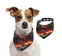 Magnificent Volcanoes - Pañuelo lavable para perros pequeños a grandes, bufanda para mascotas para niñas o niños, accesorios para mascotas