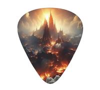 Magnificent Volcanoes - Paquete de 12 púas de guitarra, 4 piezas en cada uno de 3 tamaños, adecuadas para una amplia gama de instrumentos de cuerda