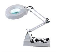 Magnífico 3 x 5x / 8x / 10 x largueta iluminada LED con soporte, diseño plegable con lámpara LED, mejores manos de lupa gratuitas con luz para la lectura de Hobbiesworkbench