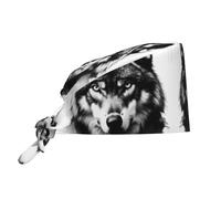 Magnífico Paisaje De Lobos Unisex Gorro De Trabajo Reutilizable Sombrero Transpirable Gorros Cocinero para Catering Panaderías Cafetería