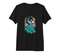 Magnífico Pavo Real con Rosas y Lirios Camiseta Premium