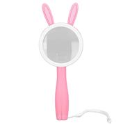 Magnifier Plastic Handle Cartoon Pink Rabbits Handheld HD ABS Comfortable Grip Reading Magnifying Glass for Kids Adults with 5x 10x Magnification and Double Lens Design 22.8 x