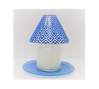 Magnifique Maison Juego de pantalla + plato para velas de jar modelo Bali de cristal decorado