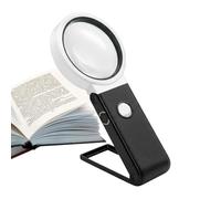 Magnifying Glass - 160g USB Led Magnifier, Desk Magnifying Lamp with Stable Base, High Clarity Optical Magnifyings Glass for Precision Close Work, Eye Strain Reduction Tool for Nail Trimming