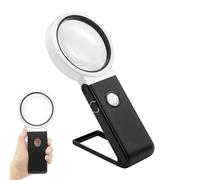 Magnifying Glass Stand, 25X Light Up, Hands Free USB Tool with Sturdy Build, LED Aid with Smooth Comfort, Modern Desktop Style, Accessory For Nail Trimming Jewelry Making Reading Crafting 160g