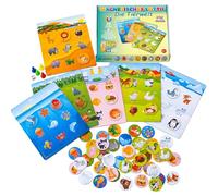 Magnikon - Juego de bingo magnético para niños a partir de 3 años, juego de memoria de lotería, 54 imanes, 6 campos de juego de doble cara, coches de lotería, juego educativo a partir de 3 años
