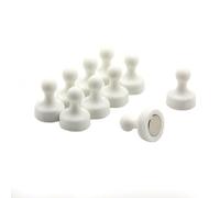 Magnín de Camión Blanco de Alta Potencia para Refrigerador, Oficina, Pizarra, Tablero de Anuncios, Archivador - 19mm de Diámetro x 25mm de Alto - Paquete de 100