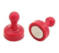 Magnín de Camión Rojo de Alta Potencia para Refrigerador, Oficina, Pizarra, Tablero de Anuncios, Archivador - 19mm de Diámetro x 25mm de Alto - Paquete de 2