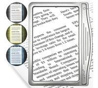 MagniPros See Things Differently Magnipros 3X grande ultra brillante llevó la Página Lupa Con 12 antideslumbrante regulable Leds - 8 "6" Plata