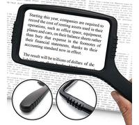 MagniPros See Things Differently Magnipros Jumbo Tamaño Lupa Lente Gran Horizontal (3x con 5 aumentos) 2.75magnifying lente 4.5x Negro