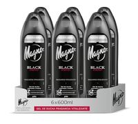 Magno - Gel de Ducha Black Energy - pack de 6 de 600ml (3.600ml) - Fragancia energizante de toques cítricos