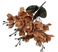 Magnolia artificial de bajo mantenimiento, alternativa realista a plantas verdes, perfecta para decoración de interiores, no requiere agua ni luz solar (marrón)