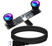 Magnolia Cámara estéreo USB de 4 MP, módulo de cámara de doble lente síncrona de 113 grados, gran angular, cámara web 3D, 1080P, 60 fps, cámaras de alta velocidad, Plug & Play, para VR/transmisión