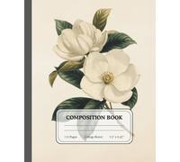 Magnolia Flower Composition Notebook | Soft Botanical College Ruled Writing Journal: A calm and elegant diary for mindful writing, study notes, and creativity